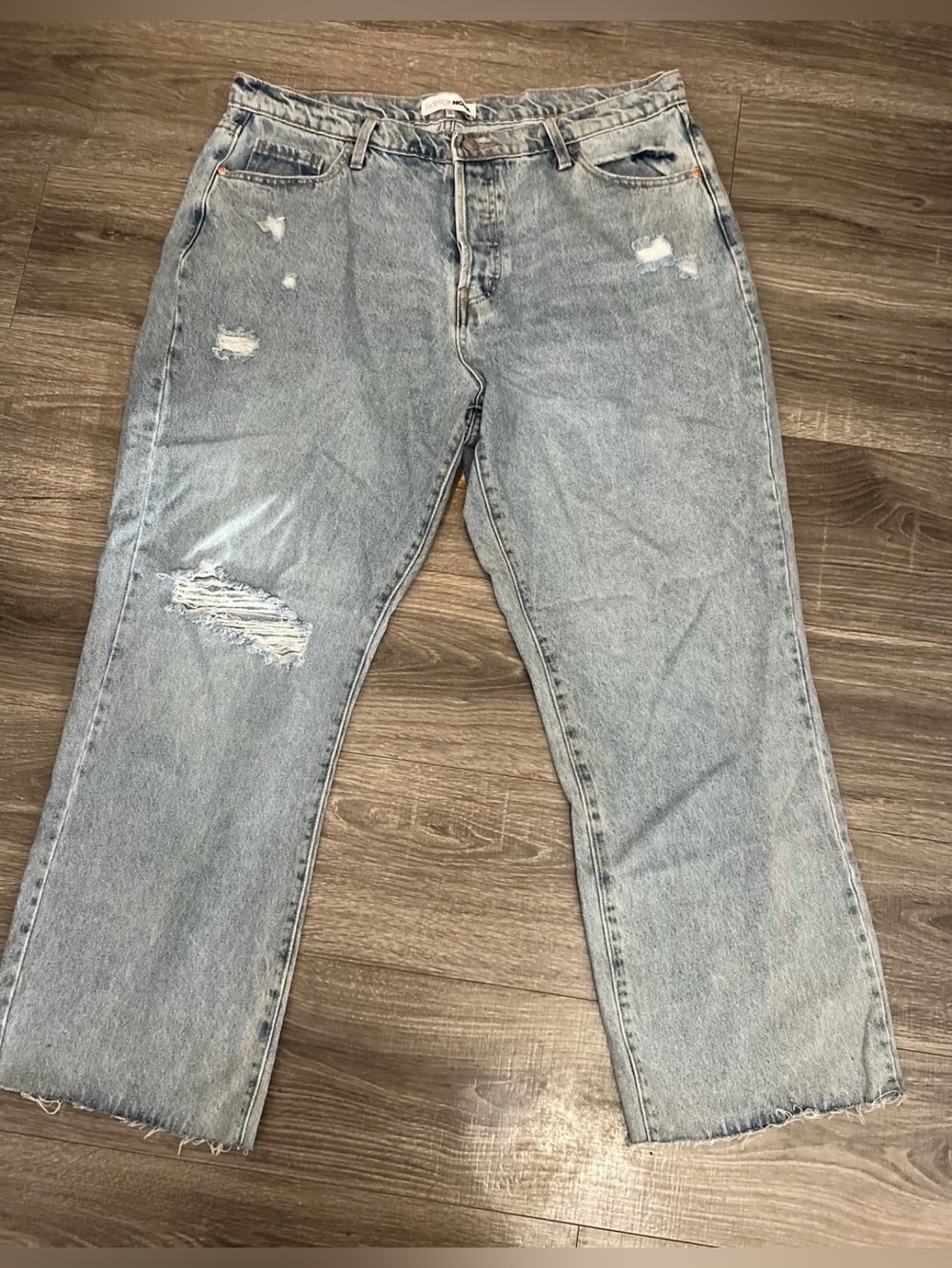 Fashion Nova jeans women's size 16 light wash distressed